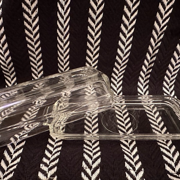 Clear Glass Butter Dish - Picture 2 of 5